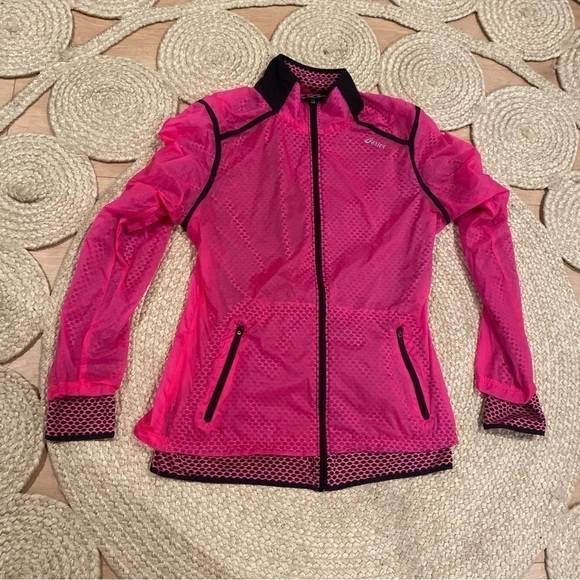 ASICS Women's Performance Fun Jacket pink running M - Picture 2 of 9
